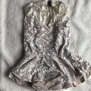 Lace Peplum Top